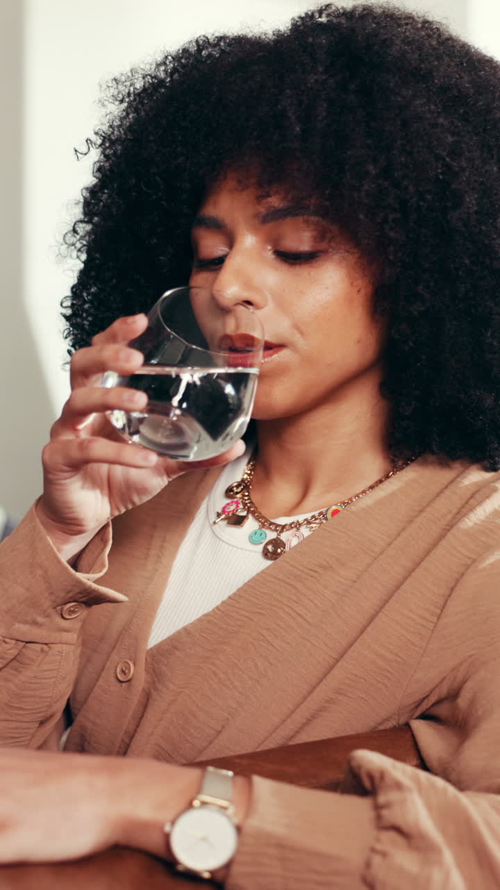 Woman drinking water