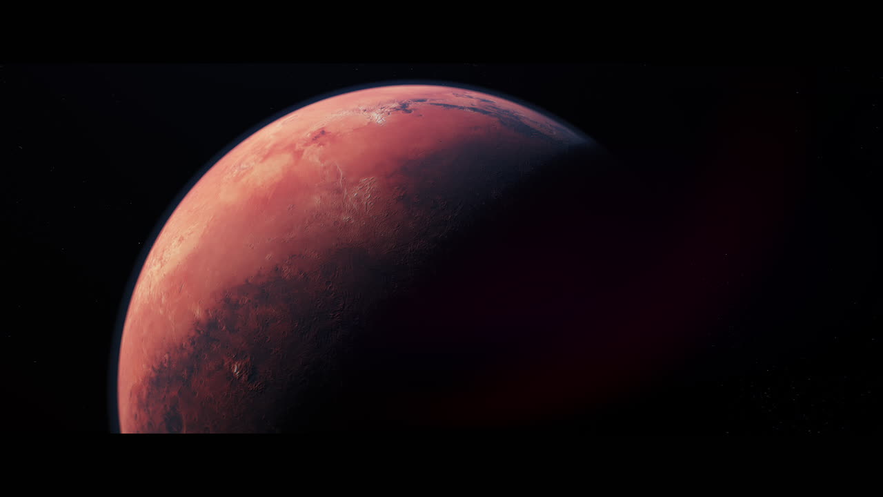 Planet Mars viewed from space