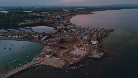 Marzamemi,-Altes-Fischerdorf-In-Sizilien-Bei-Sonnenuntergang