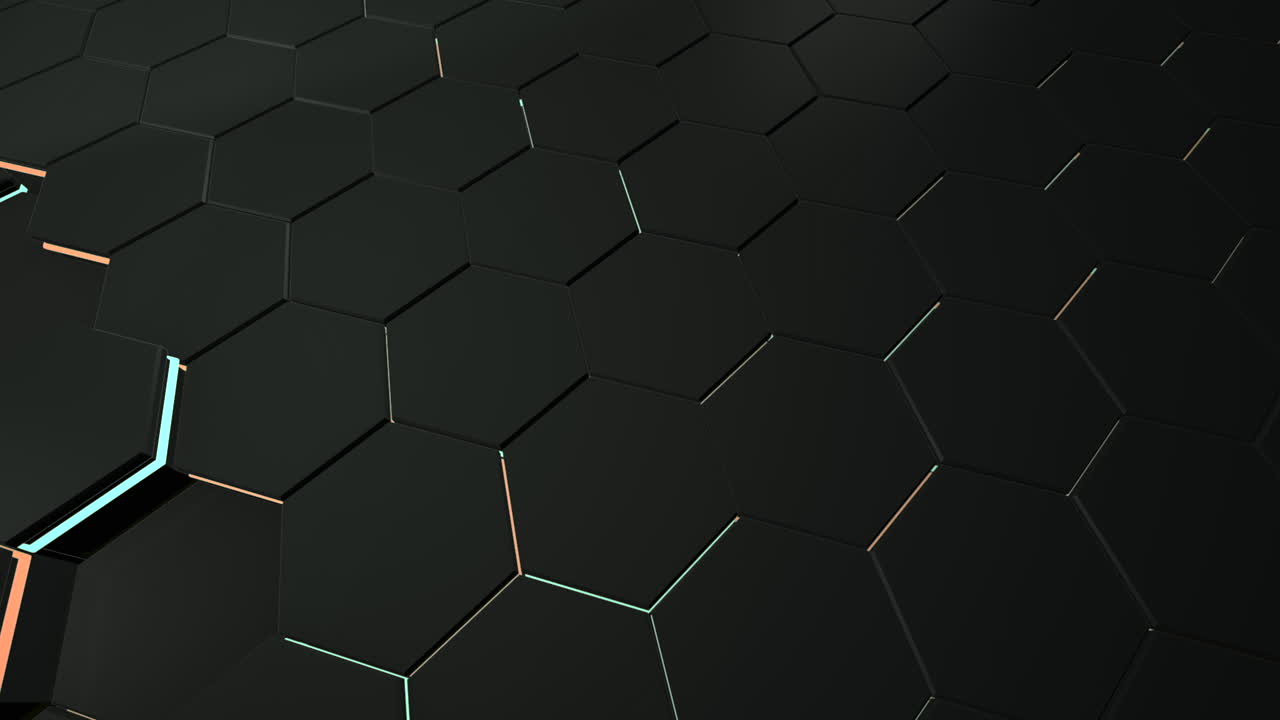Motion dark black hex grid background 9