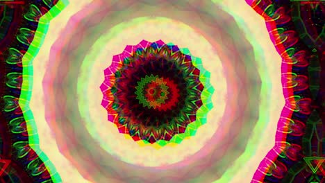 el fondo abstracto de 4k, el bucle de fantasía en movimiento dinámico, el caleidoscopio.