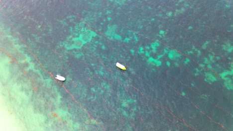 aerial drone footage of fishing boat