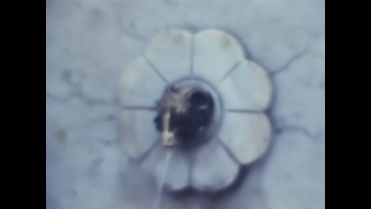 People Standing Together in the Snow. CIRCA USSR 1970: A couple of people stand side by side in the snow, surrounded by a wintry landscape.