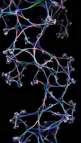 abstract glowing neural network on black background