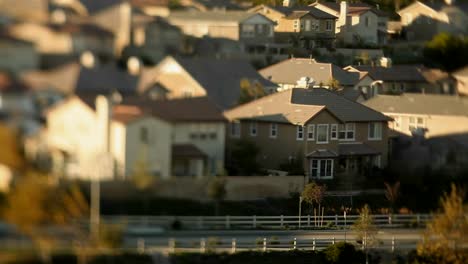 Soft-focus-shot-of-a-black-and-white-upscale-suburban-neighborhood-2