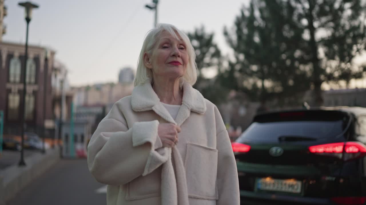 Elderly Woman on a City Street