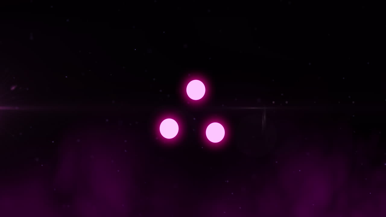 Animazione di cerchi di caricamento rosa luminosi su interfaccia digitale