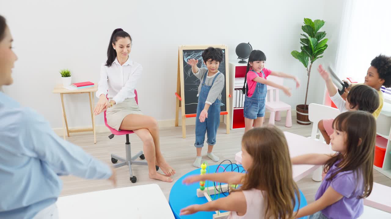 Preschool Children Playing and Learning