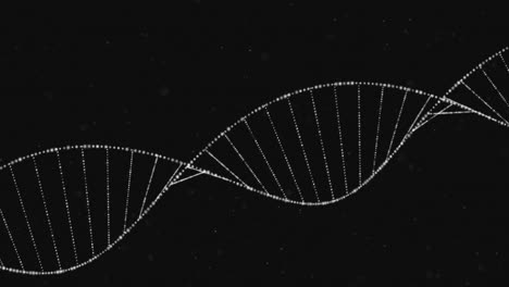 animation of dna strand on black background