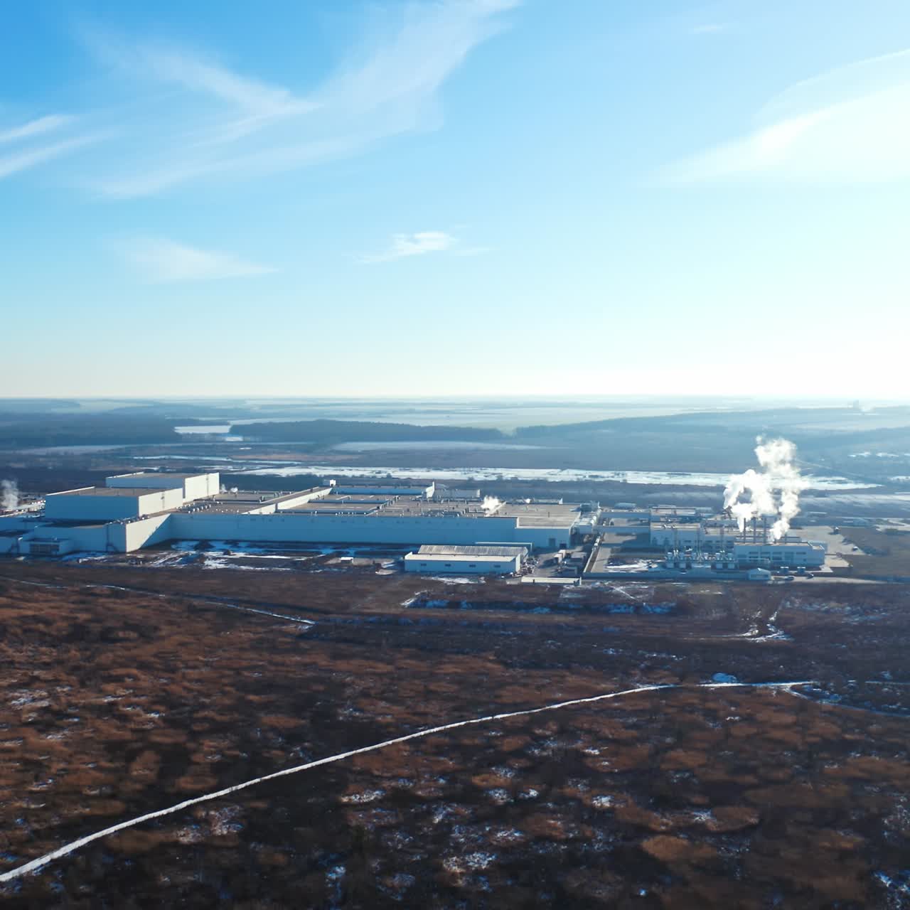 Industrial buildings from above