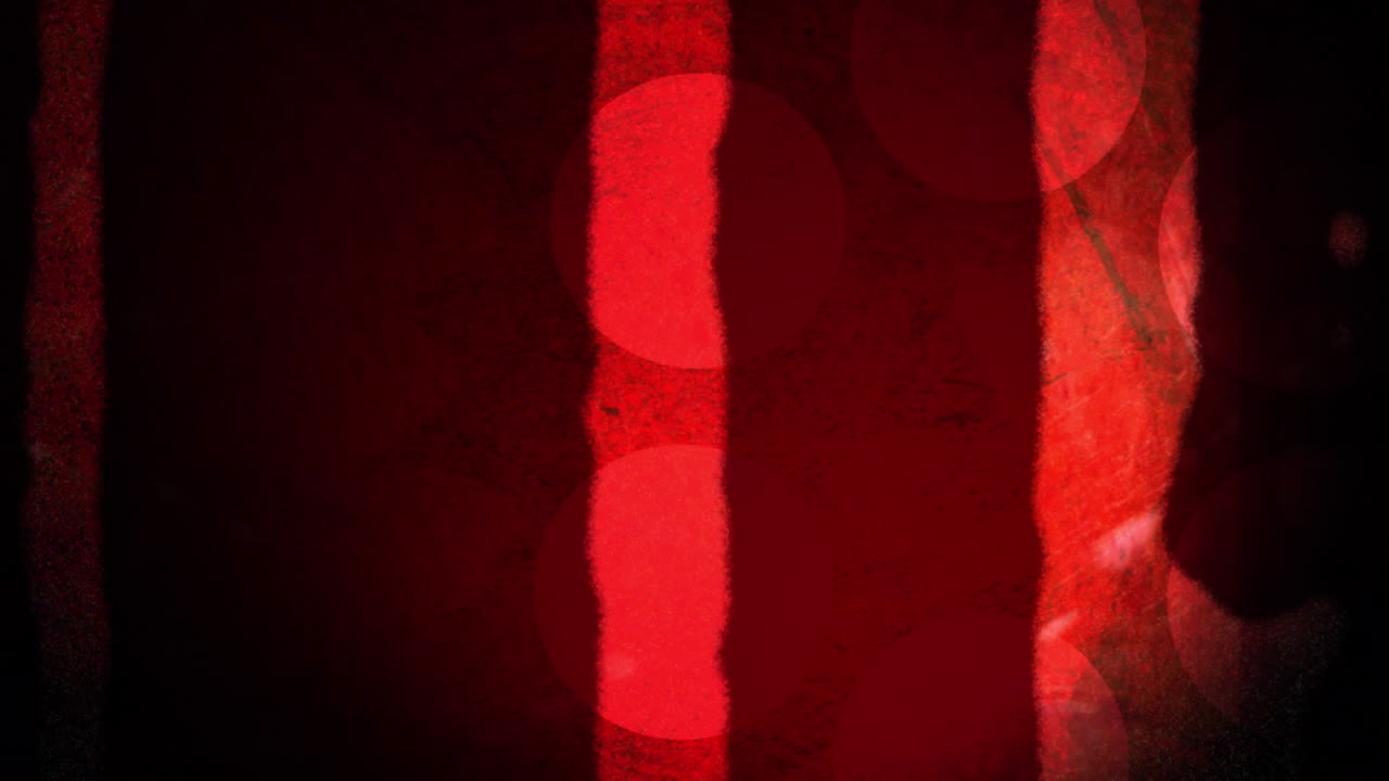 검은색과 빨간색 바탕에 피와 권총 시야의 애니메이션