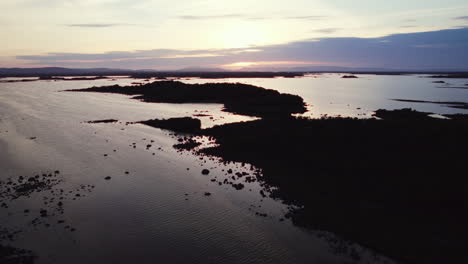 Beautiful-aerial-flying-over-gigantic-irish-lough-Corrib