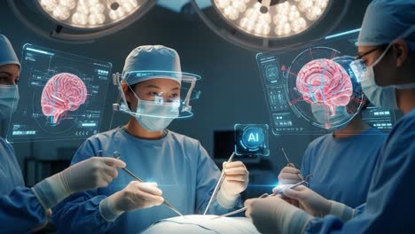 innovative surgical procedure utilizing advanced ai technology and brain imaging techniques for enhanced precision in neurosurgery