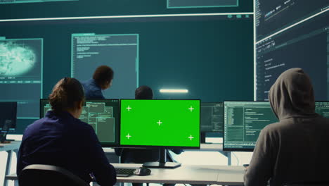 Governmental hackers using green screen in performing cyber security