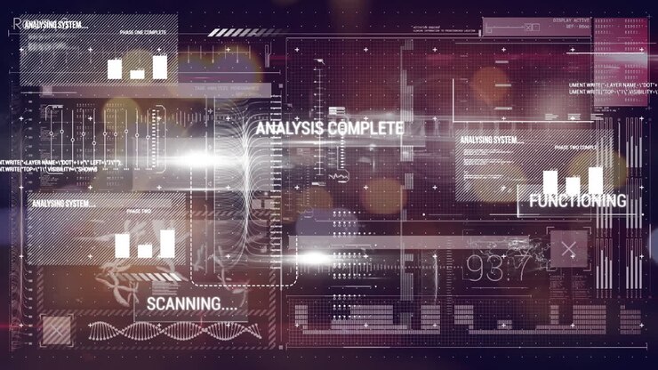 Animation of spots over data processing