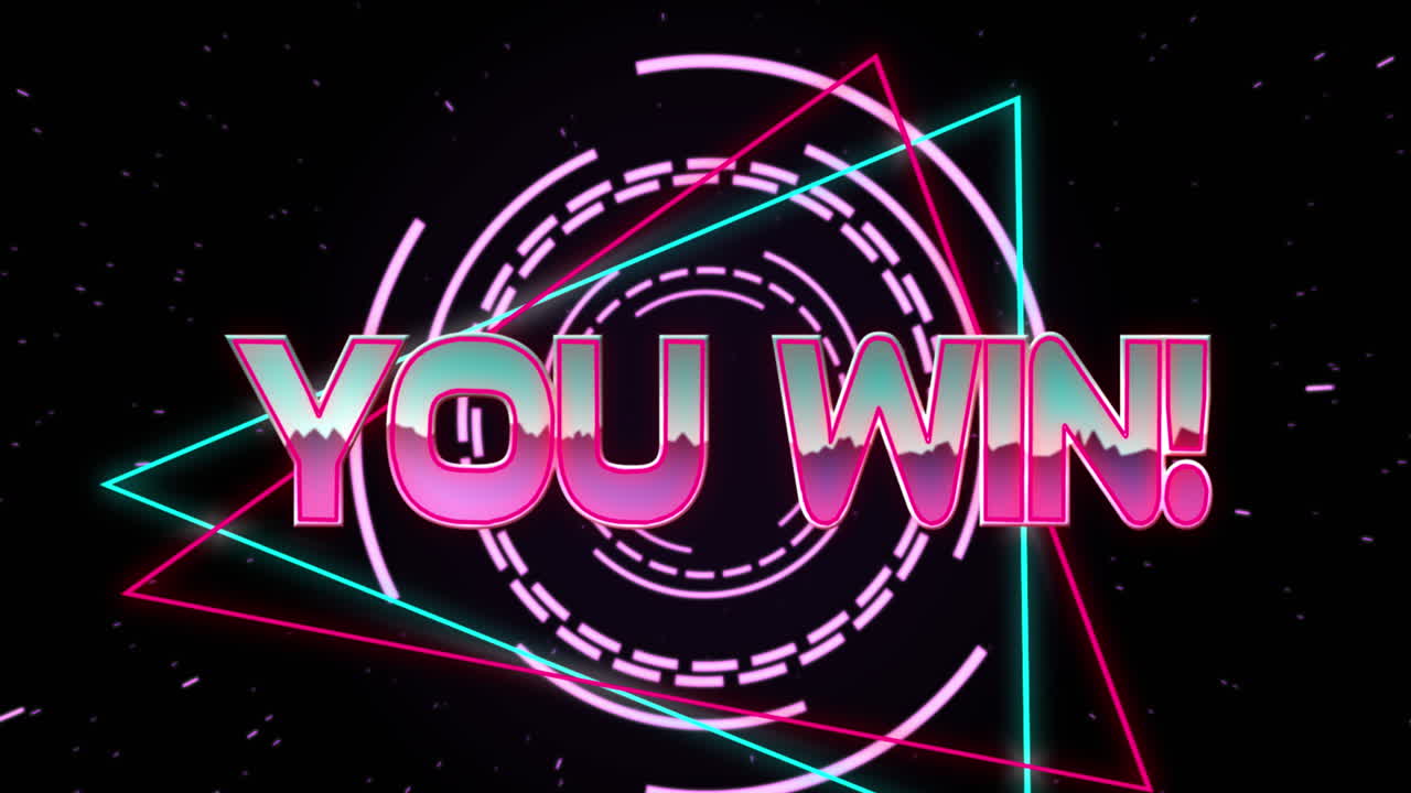 스 ⁇  스캔을 통해 분홍색 금속 텍스트를 이기는 애니메이션