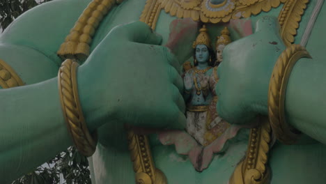 statue of hanuman showing rama in his heart