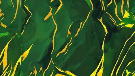 abstract green and gold fluid pattern
