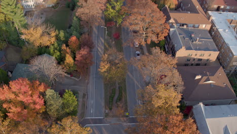 dynamic aerial over wydown boulevard in clayton in st