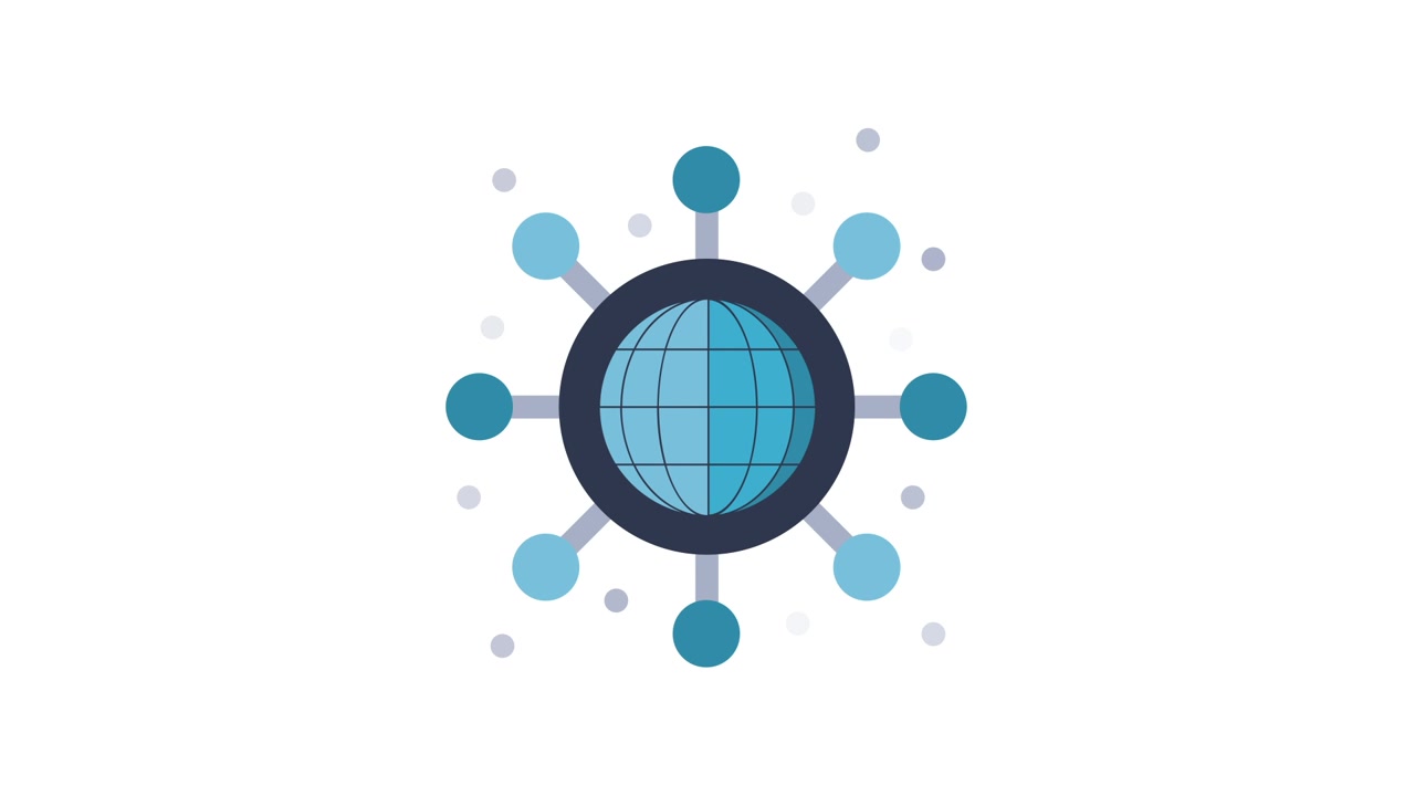 Animated Global Network Connection Icon