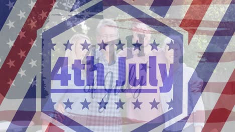 Animation-of-4th-july-and-stripes-ober-caucasian-family