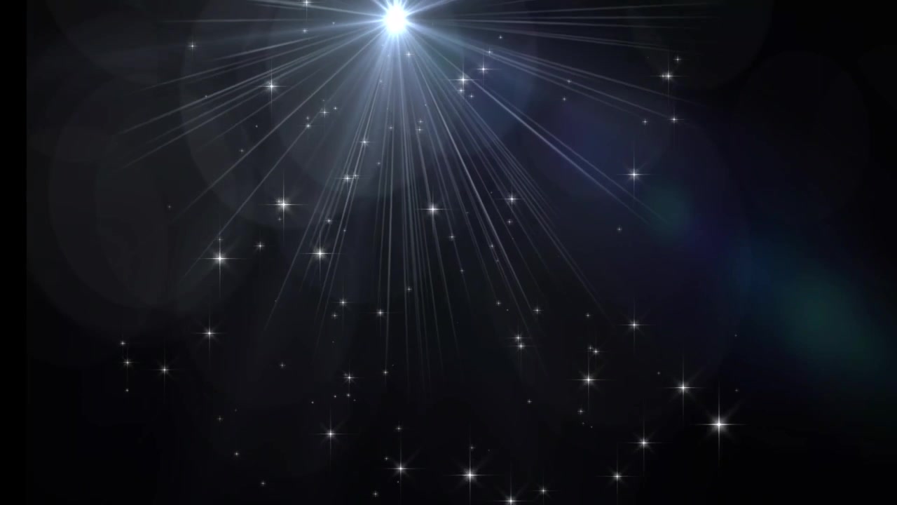 黑色背景上的閃爍流星與光線