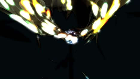 fondo loopable abstracto con energía oscura dorada. v8