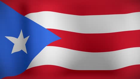 Animación-De-La-Bandera-Nacional-De-Puerto-Rico-Ondeando.