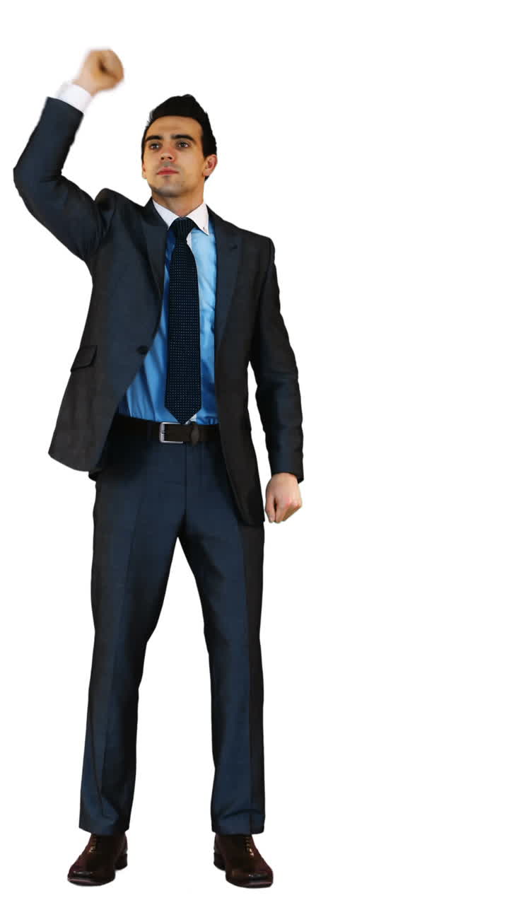 el apuesto hombre de negocios protesta.