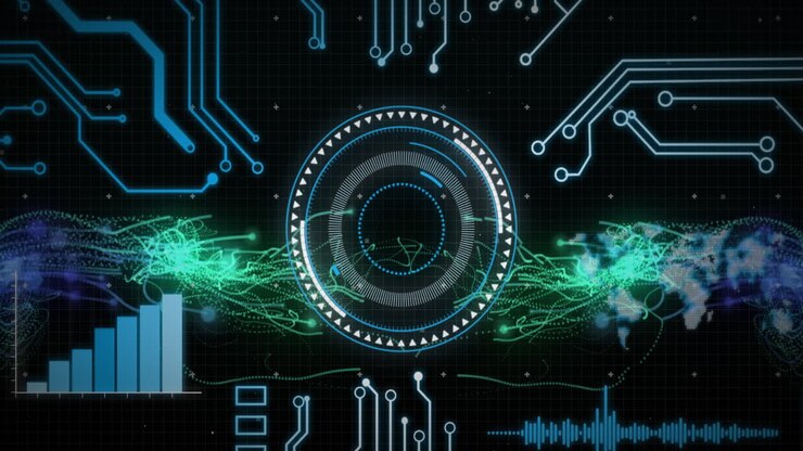 Animation of scope scanning and data processing over computer circuit board