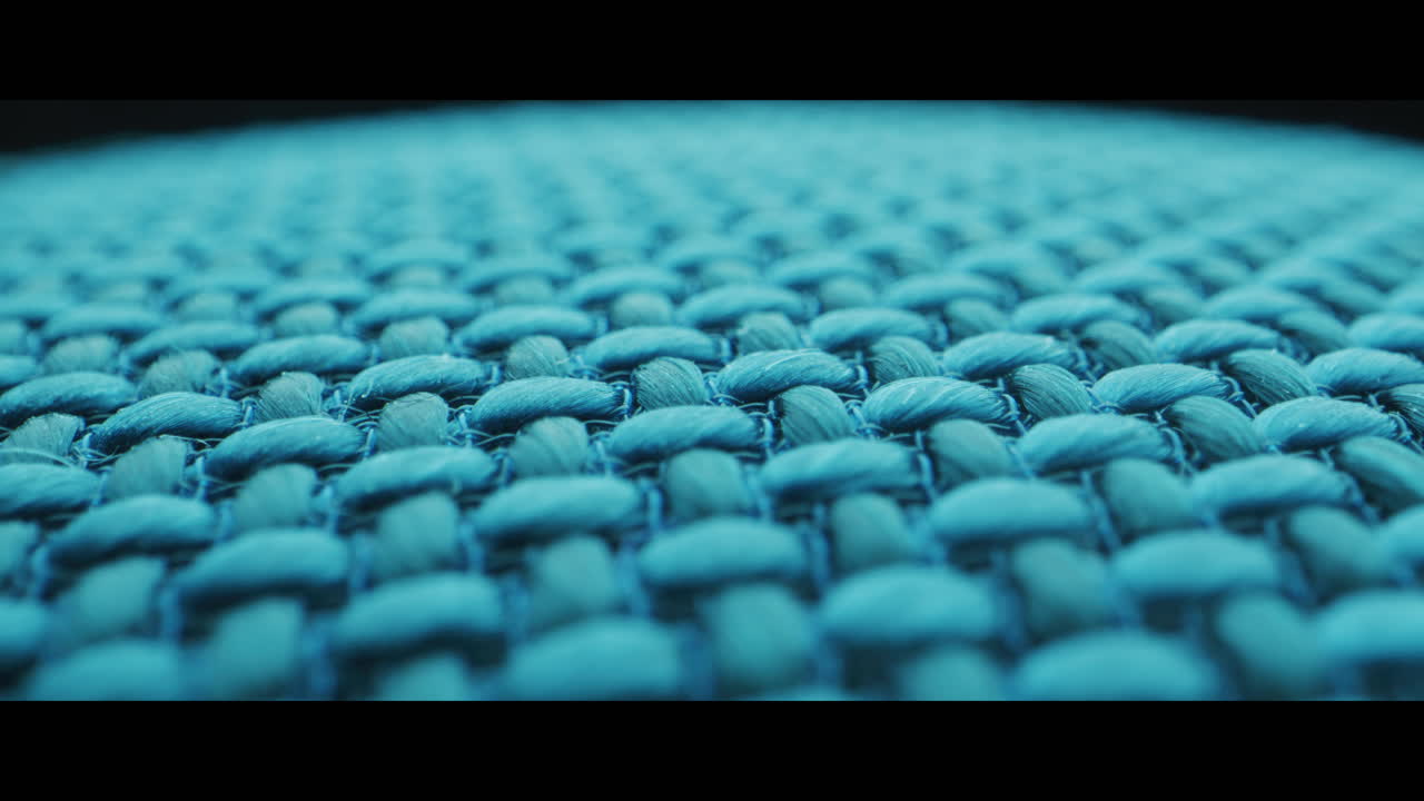 Close-up of a Teal Woven Fabric