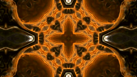 movimiento de caleidoscopio abstracto: círculos geométricos y formas de estrellas