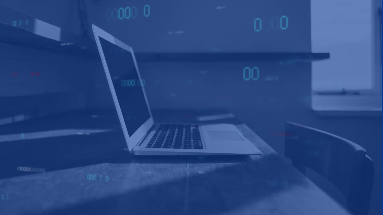 노트북을 통해 숫자의 애니메이션과 데이터 처리