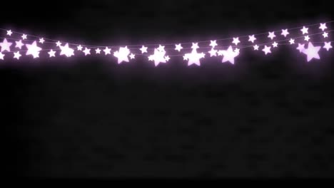 animation of christmas decoration fairy lights with copy space