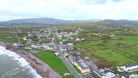 aerial view of waterville, ireland, captures serene rural landscape vibe