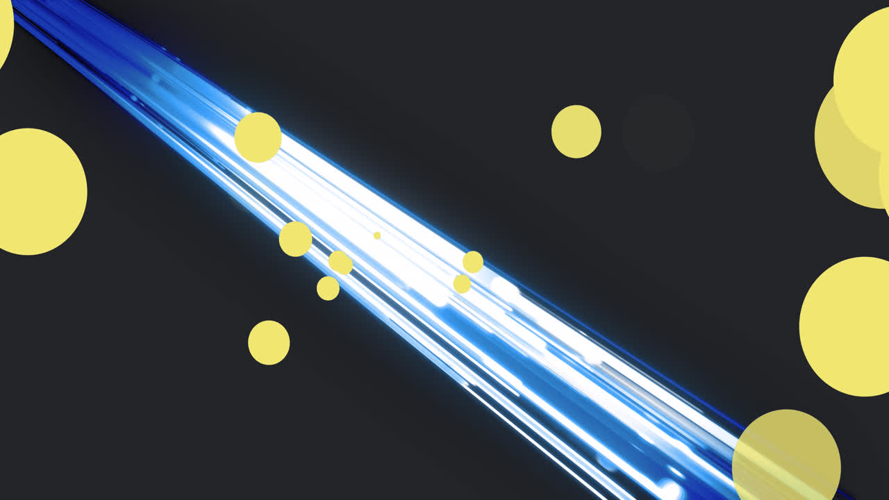 조명 트레일 위의 스의 애니메이션