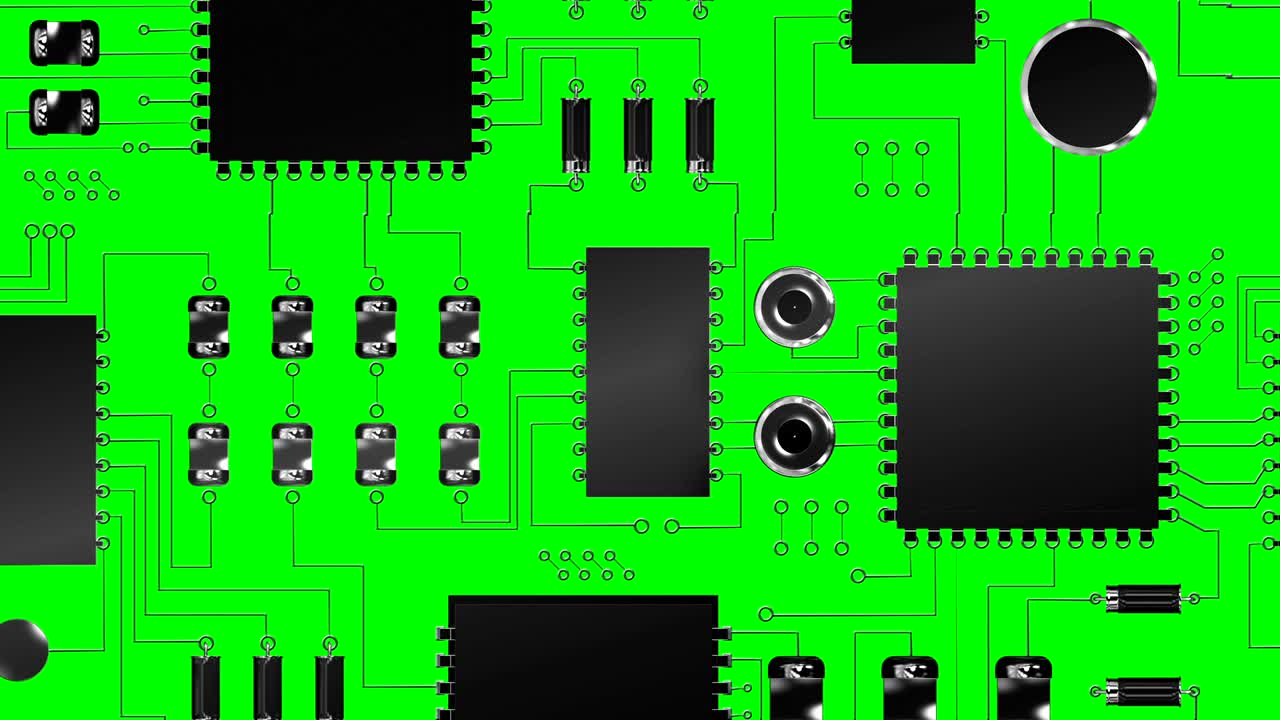 전자 회로판의 클로즈업