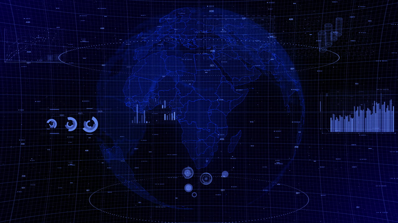 cinematic digital globe rotating video showcases zooming in on Democratic Republic of Congo country