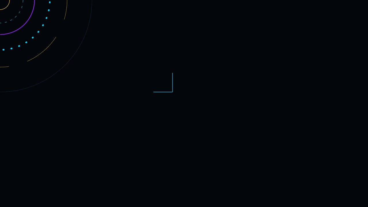 Abstract Digital Loading Animation with Circular Graphic Elements