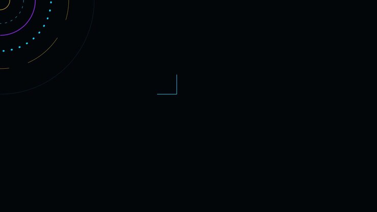 Abstract Digital Loading Animation with Circular Graphic Elements