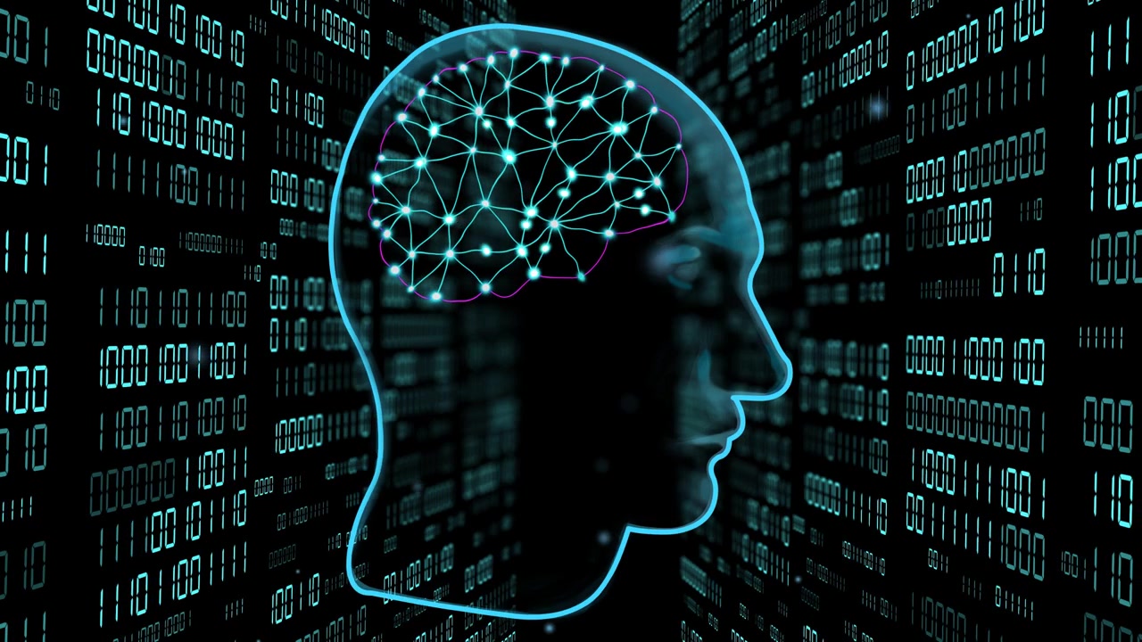 Data pulse starting glowing head, nodes pulsing and linking, camera moving forward showing network