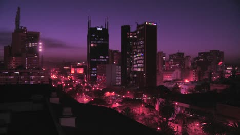 the skyline of nairobi kenya at night 2