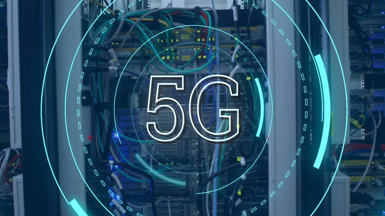 5g escrito en el medio de un círculo futurista 4k