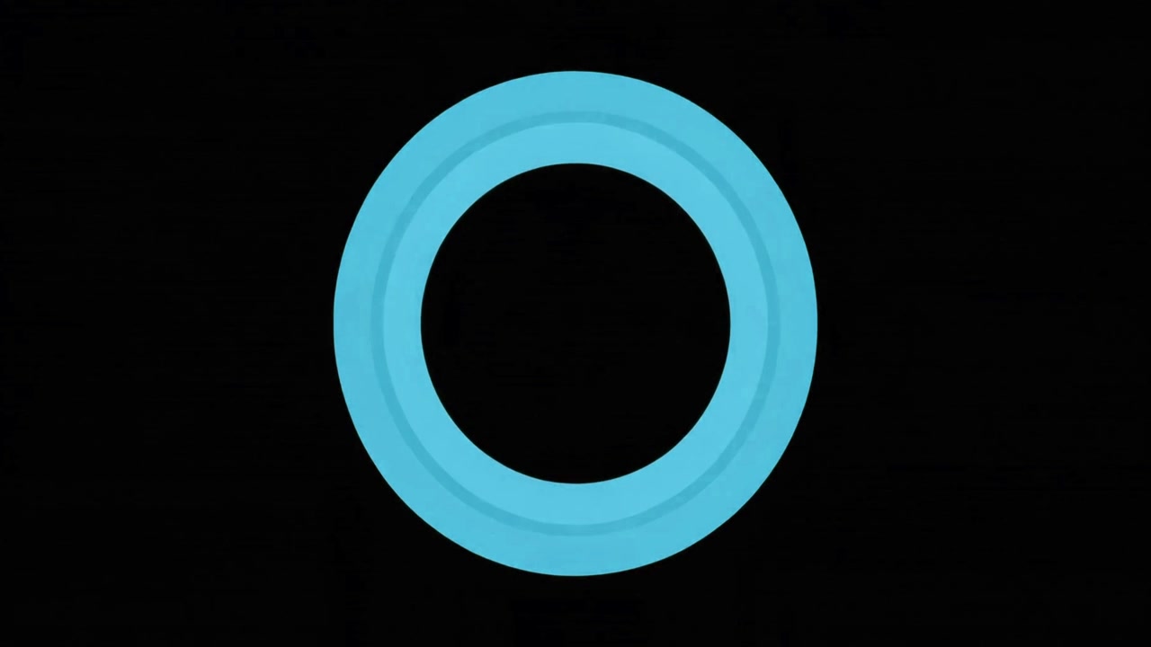 Abstract Blue Circle Expanding and Contracting Animation