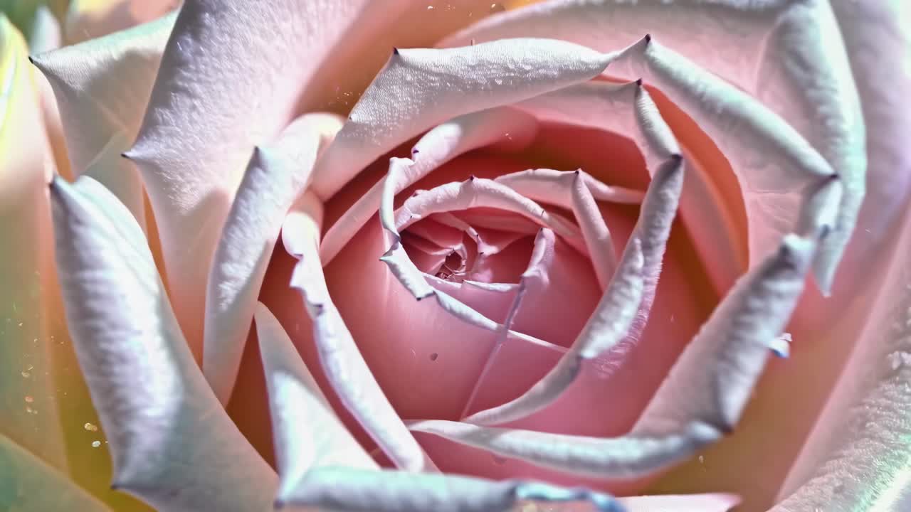 Close-up shot of a pink rose with soft lighting, capturing delicate petals in detail