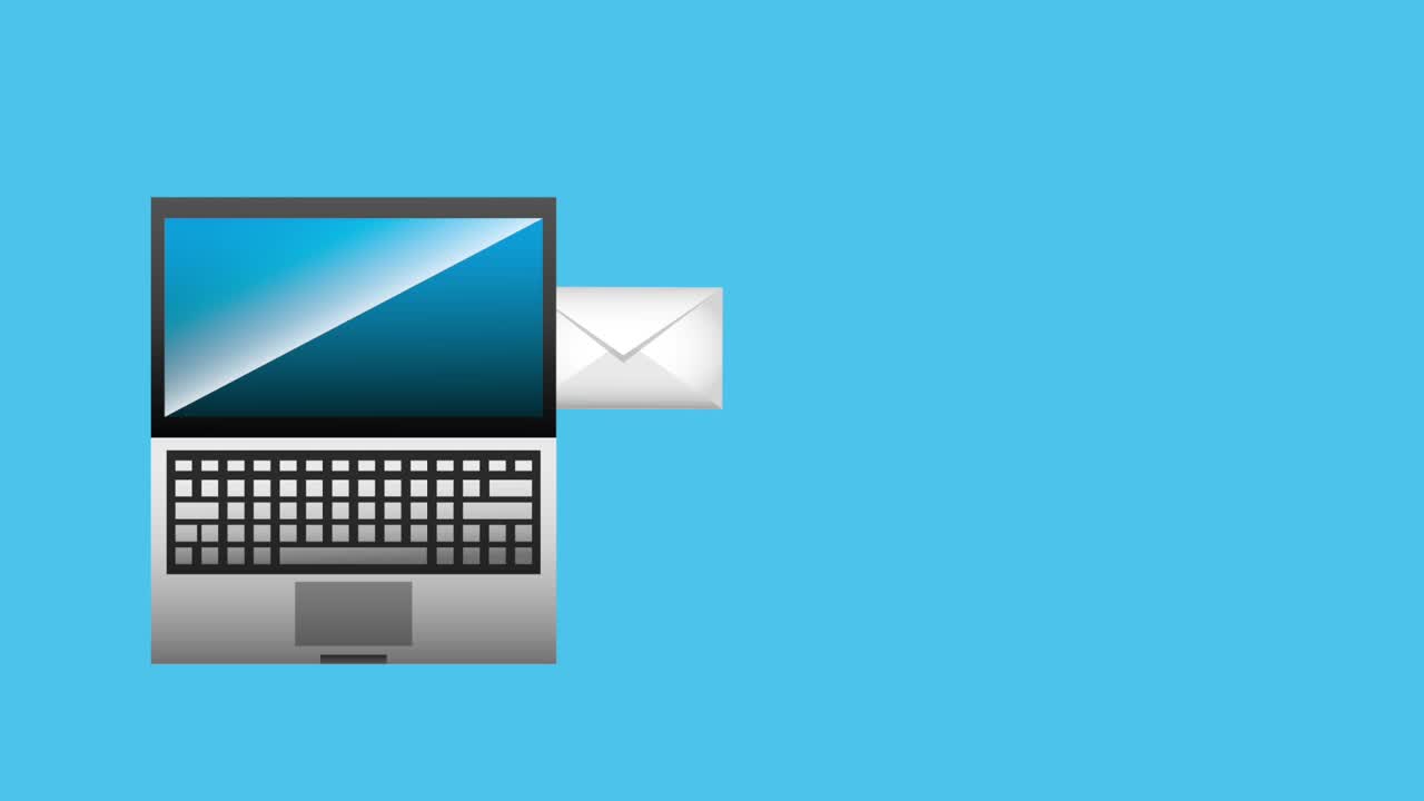 laptop technology digital sending email