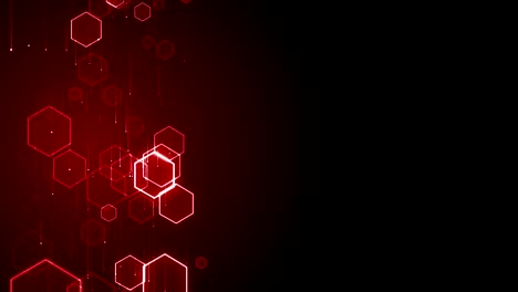 partículas hexagonales cuadrícula médica patrón hexagonal tecnología de fondo bucle