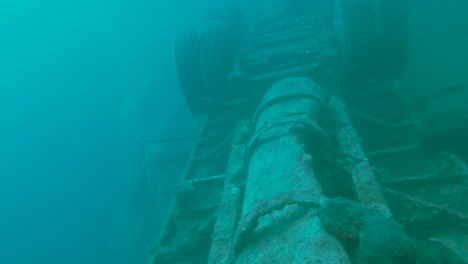 explore the mysterious underwater world, where a sunken ship reveals stories of the past. the video captures the beauty of marine life surrounding this submerged relic