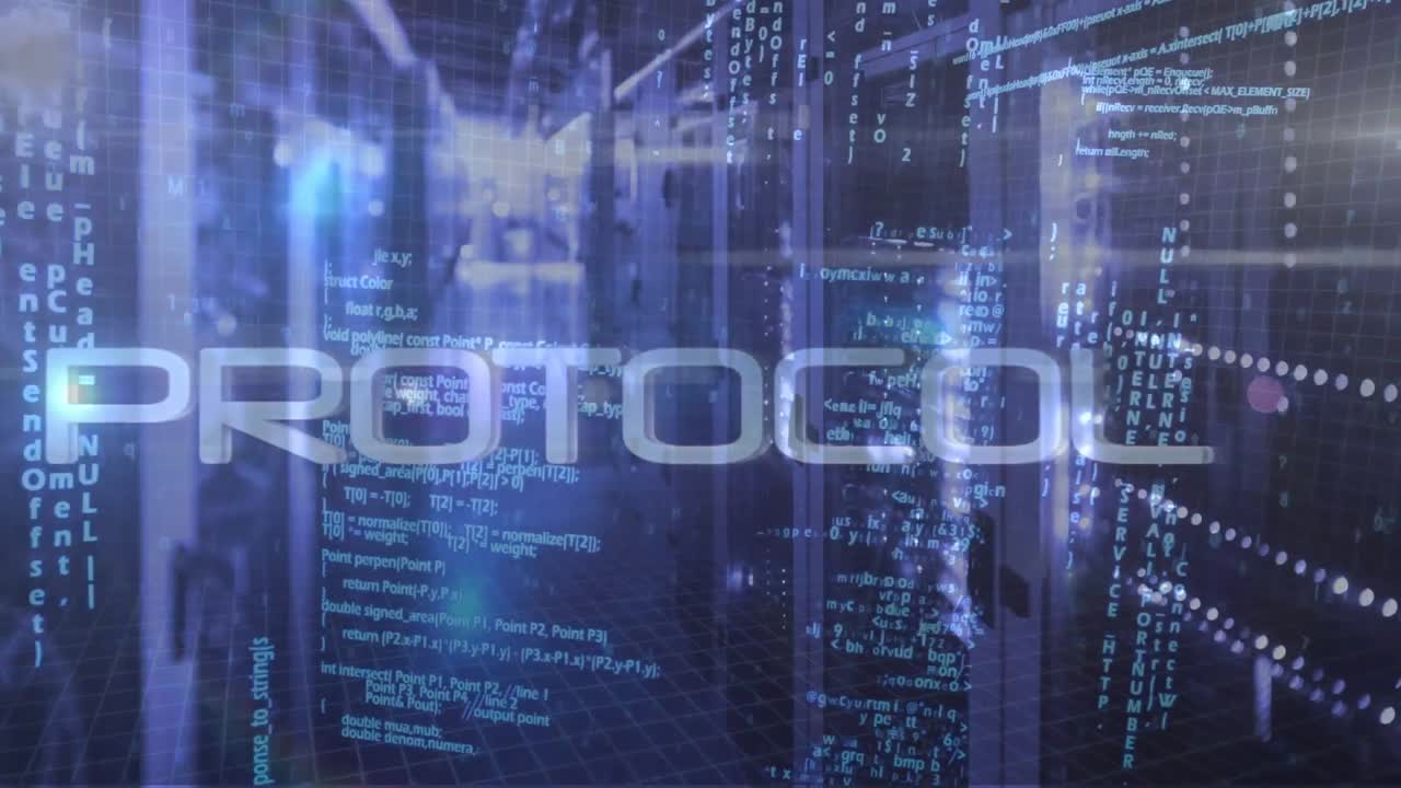 컴퓨터 서버를 통해 연구 텍스트와 데이터 처리의 애니메이션