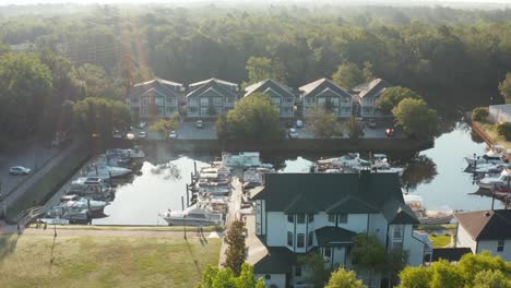 homes at boat dock pier in conway south carolina